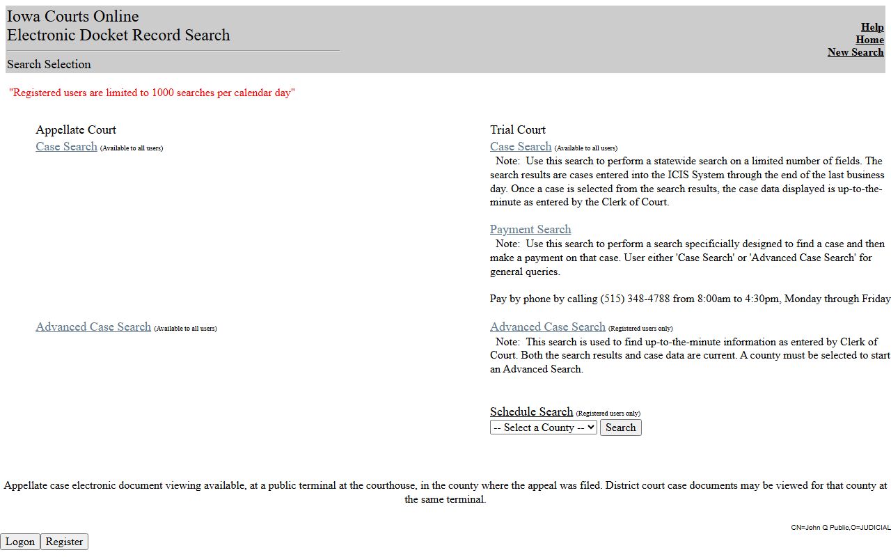 Wright County court records after arrest Iowa Courts Online search